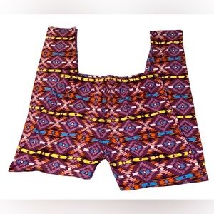 Aztec Geometric Print Leggings - Soft & Stretchy Women Fit One Size New no Tag